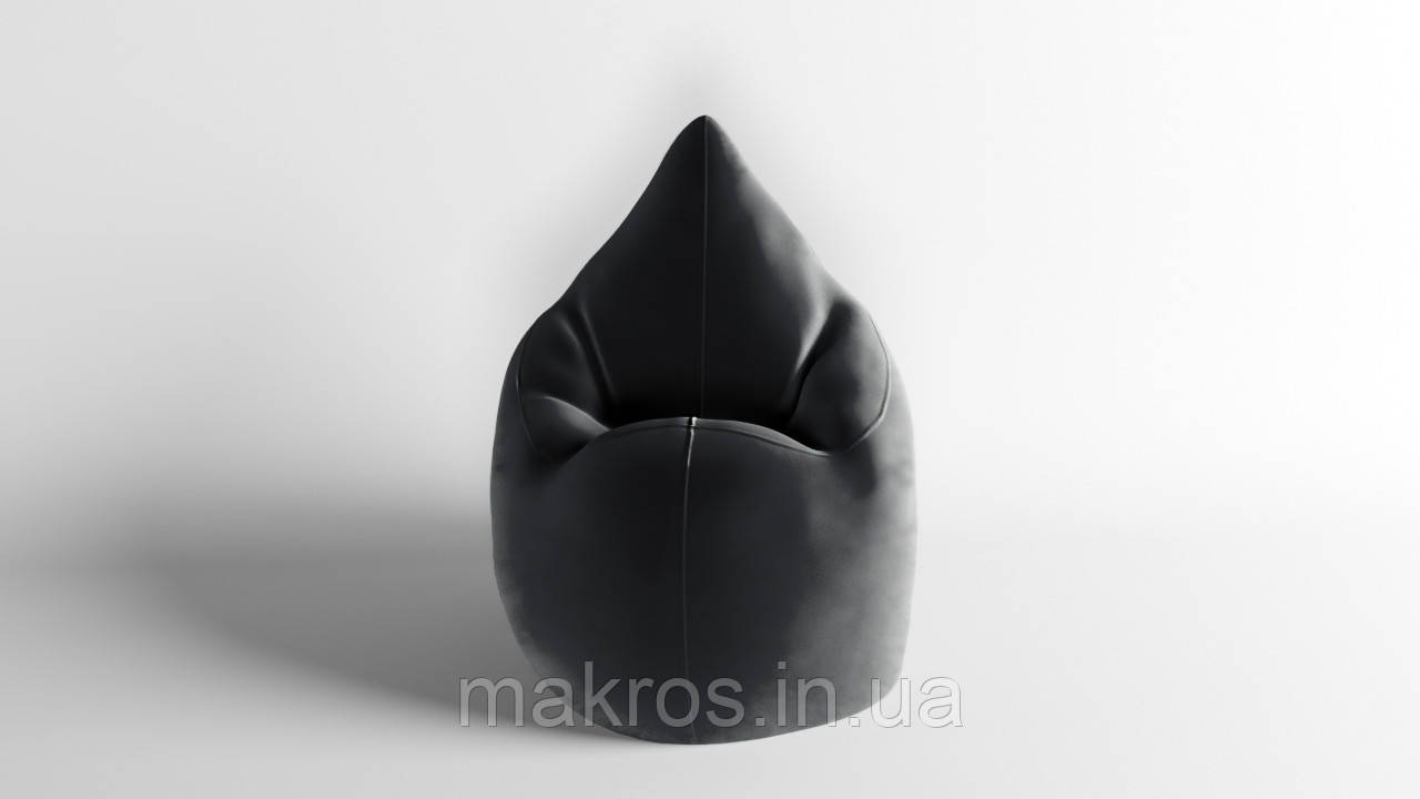 Крісло - мішок SkyPuff Краплинка 120х80 Велюр Florida Black