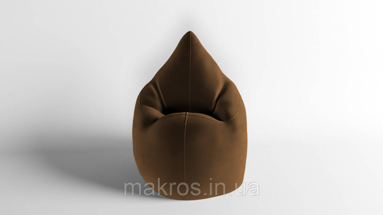 Крісло - мішок SkyPuff Краплинка 120х80 Велюр Florida Bronze, фото 1