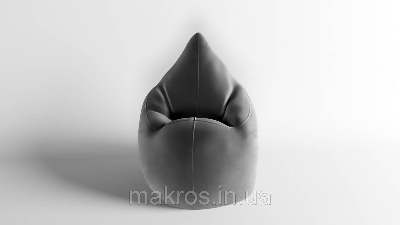 Крісло - мішок SkyPuff Краплинка 120х80 Велюр Florida Dark Gray