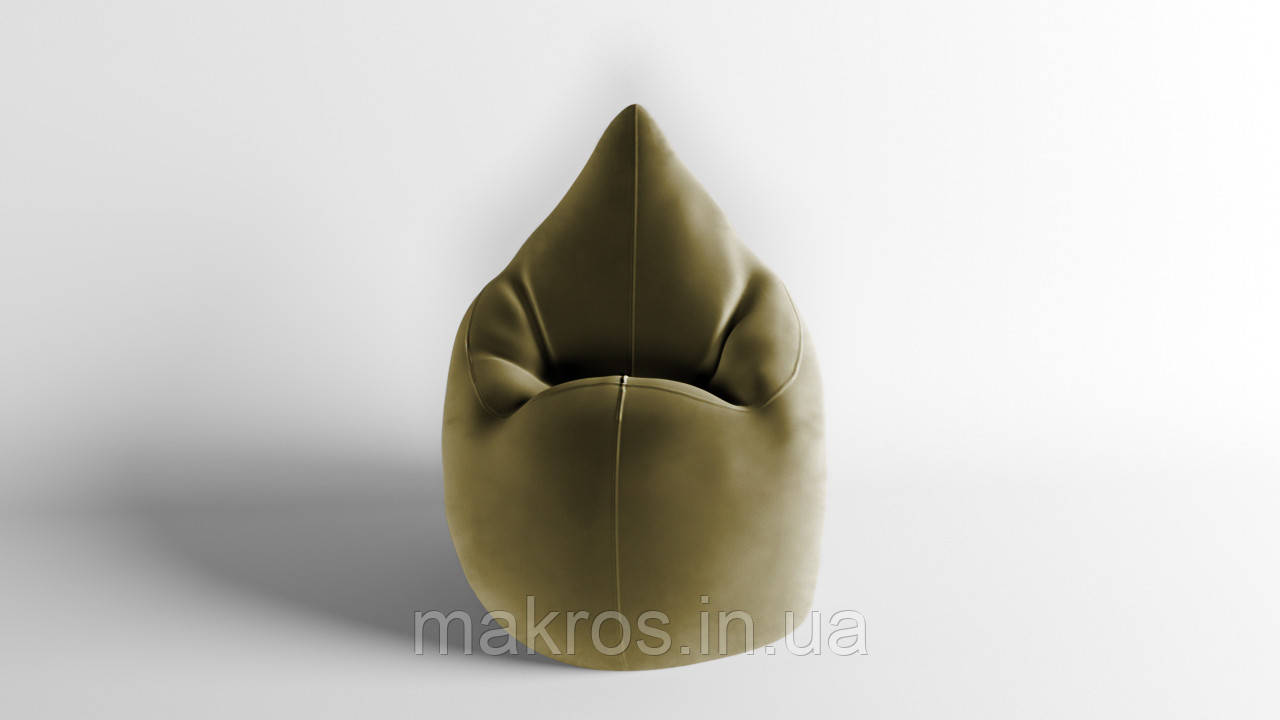 Крісло - мішок SkyPuff Краплинка 120х80 Велюр Florida Green