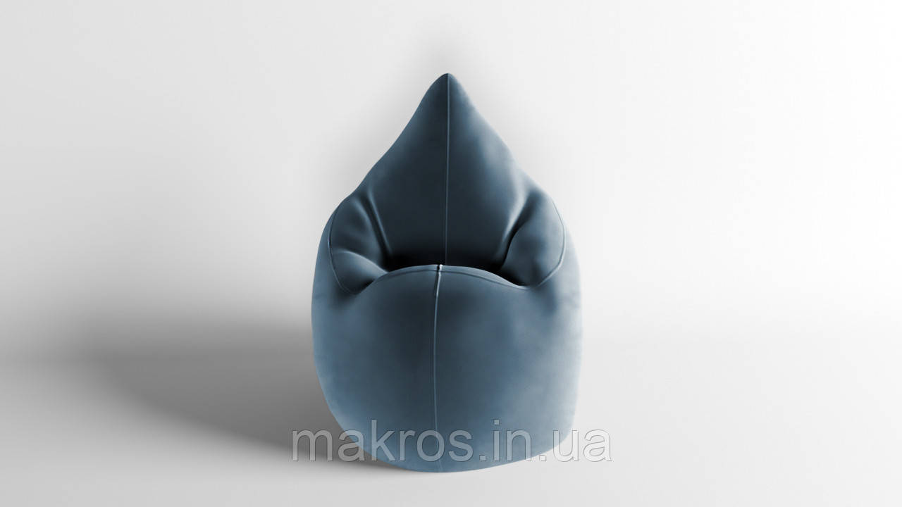 Крісло - мішок SkyPuff Краплинка 120х80 Велюр Florida Ocean