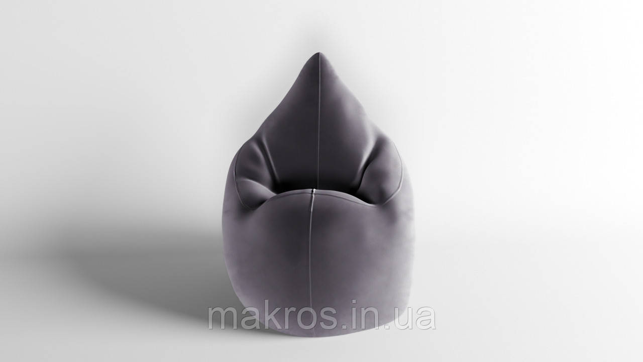 Крісло - мішок SkyPuff Краплинка 120х80 Велюр Florida Violet, фото 1