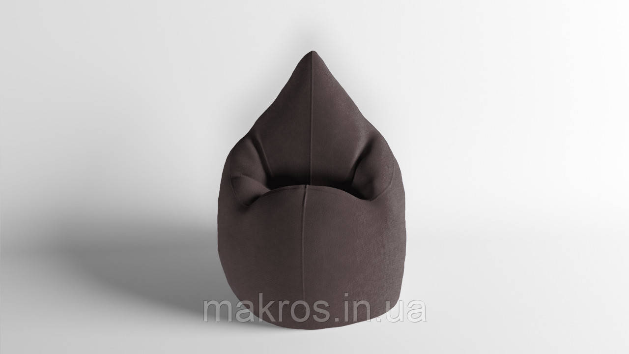 Крісло - мішок SkyPuff Краплинка 120х80 Велюр GREAT Cappuccino, фото 1