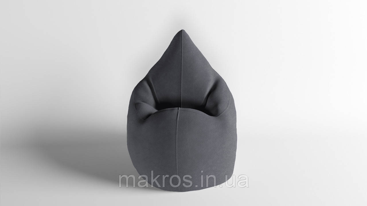 Крісло - мішок SkyPuff Краплинка 120х80 Велюр GREAT Light Gray