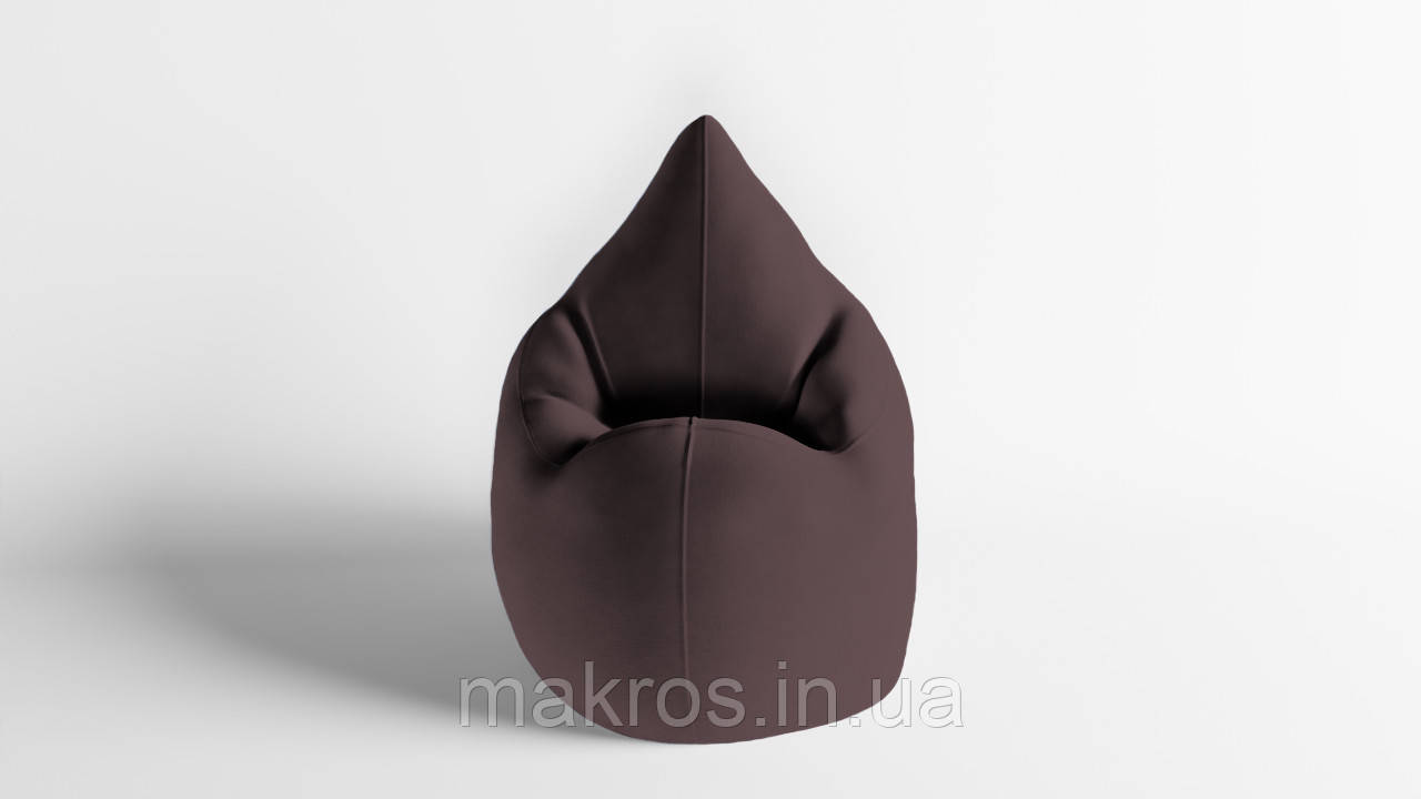 Крісло - мішок SkyPuff Краплинка 120х80 Велюр ORLANDO Brown, фото 1