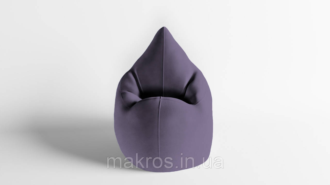 Крісло - мішок SkyPuff Краплинка 120х80 Велюр ORLANDO Violet, фото 1