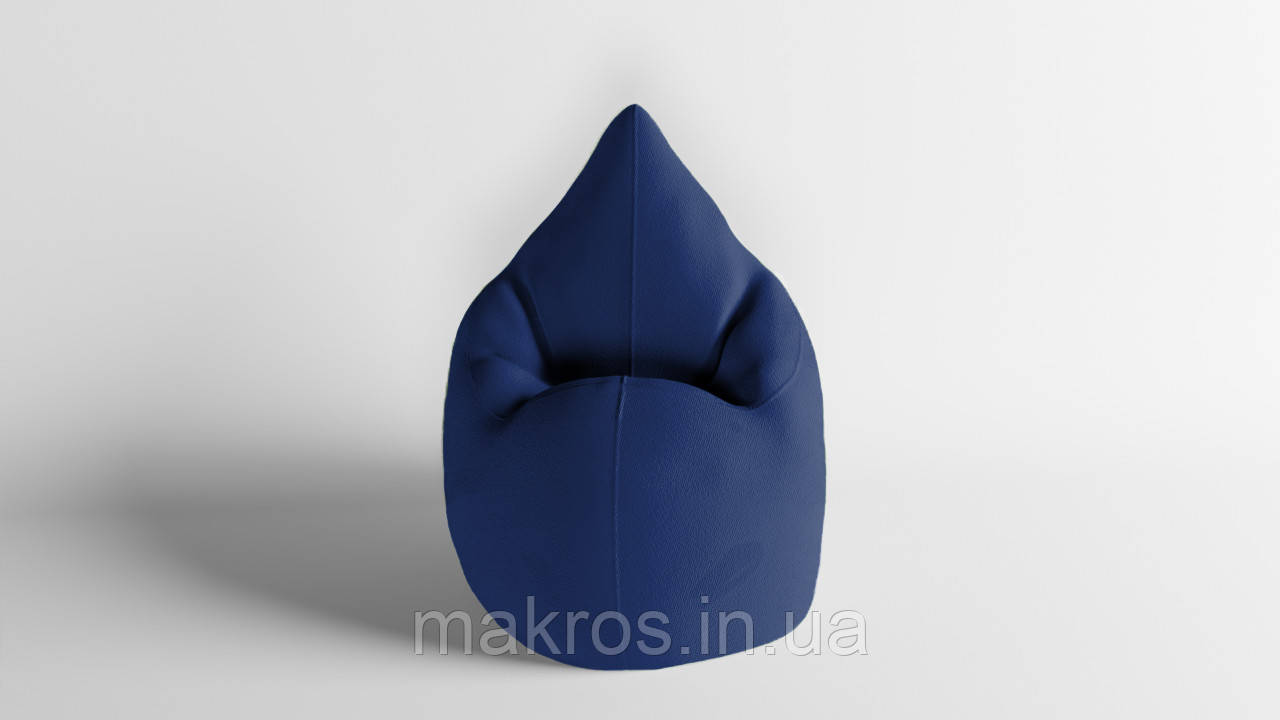 Крісло - мішок SkyPuff Краплинка 120х80 Велюр Victory Navy