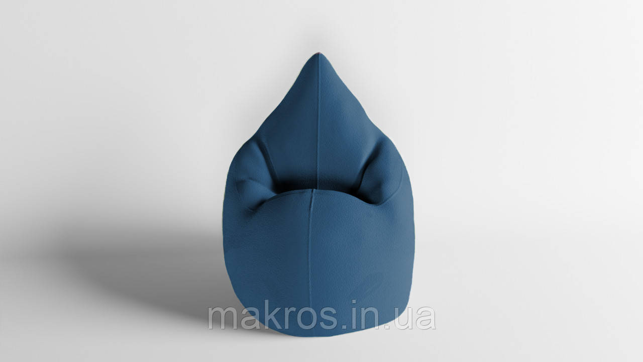 Крісло - мішок SkyPuff Краплинка 120х80 Велюр Victory Ocean