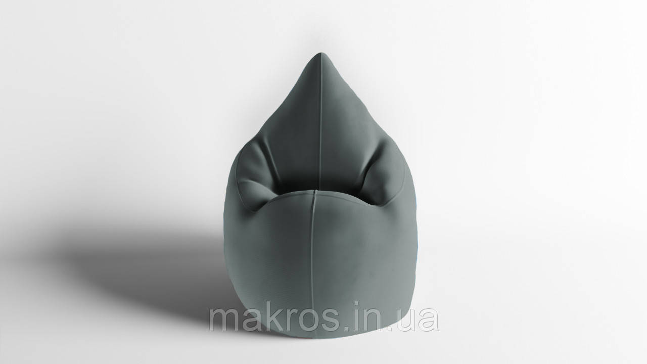 Крісло - мішок SkyPuff Краплинка 120х80 Велюр Virginia Gray