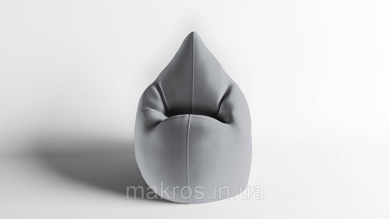 Крісло - мішок SkyPuff Краплинка 120х80 Велюр Virginia Light Gray