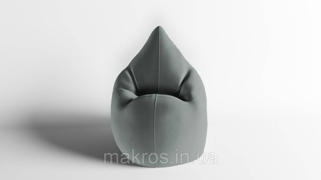 Крісло - мішок SkyPuff Краплинка 120х80 Велюр Virginia Silver, фото 1