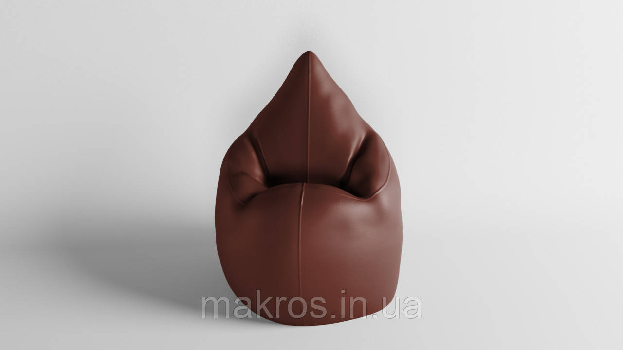 Крісло - мішок SkyPuff Краплинка 120х80 Екошкіра Zeus Delux Bright Brown