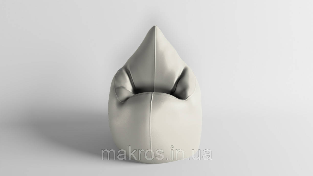 Крісло - мішок SkyPuff Краплинка 120х80 Екошкіра Zeus Delux Ivory