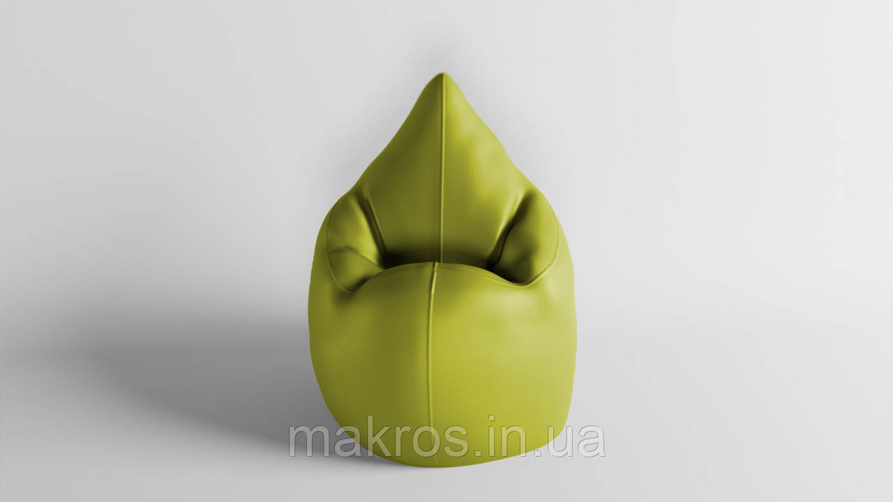 Крісло - мішок SkyPuff Краплинка 120х80 Екошкіра Zeus Delux Lime