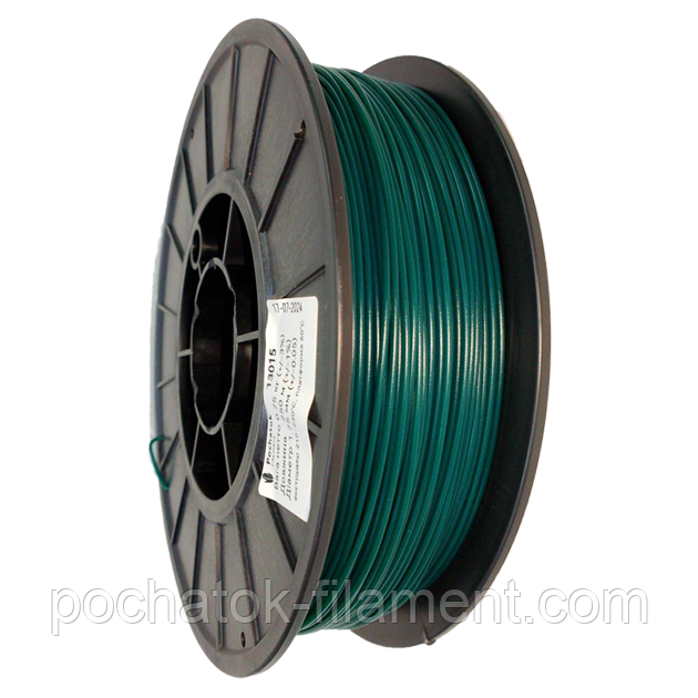PETG філамент нитка пластик для 3D принтера Pochatok Filament 1,75 мм Темно-зелений, фото 1