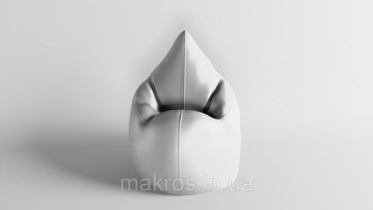 Крісло - мішок SkyPuff Краплинка 120х80 Екошкіра Zeus Delux White, фото 1