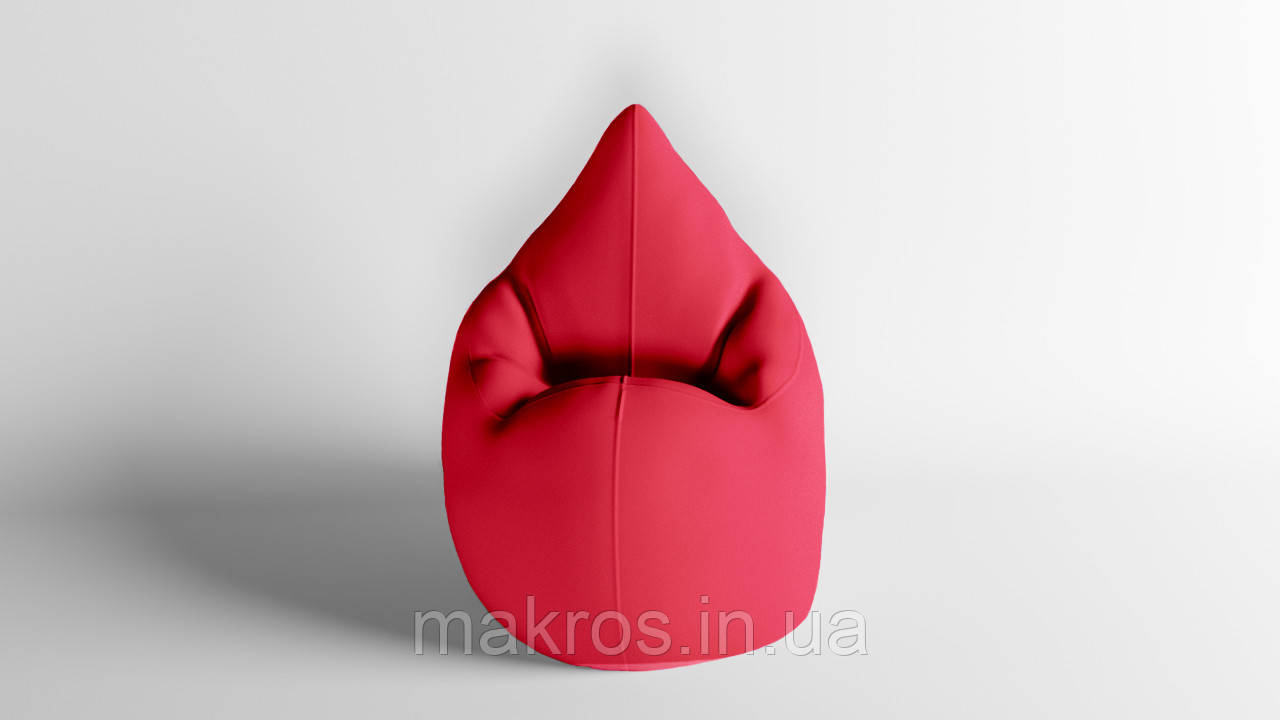 Крісло - мішок SkyPuff Краплинка 120х80 Оксфорд 600D.PU.WR 148 Червоний темний, фото 1