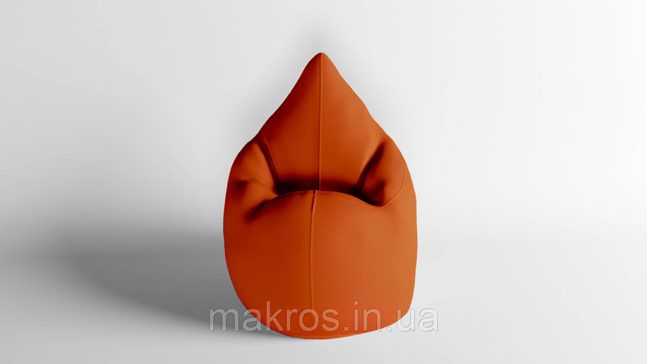 Крісло - мішок SkyPuff Краплинка 120х80 Оксфорд 600D.PU.WR 157 Помаранчевий, фото 1