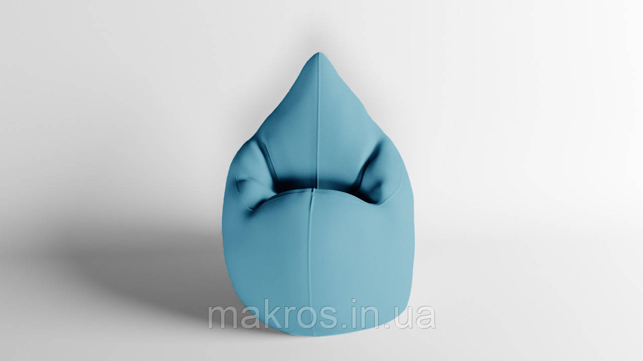 Крісло - мішок SkyPuff Краплинка 120х80 Оксфорд 600D.PU.WR 197 Світлий аквамирин, фото 1