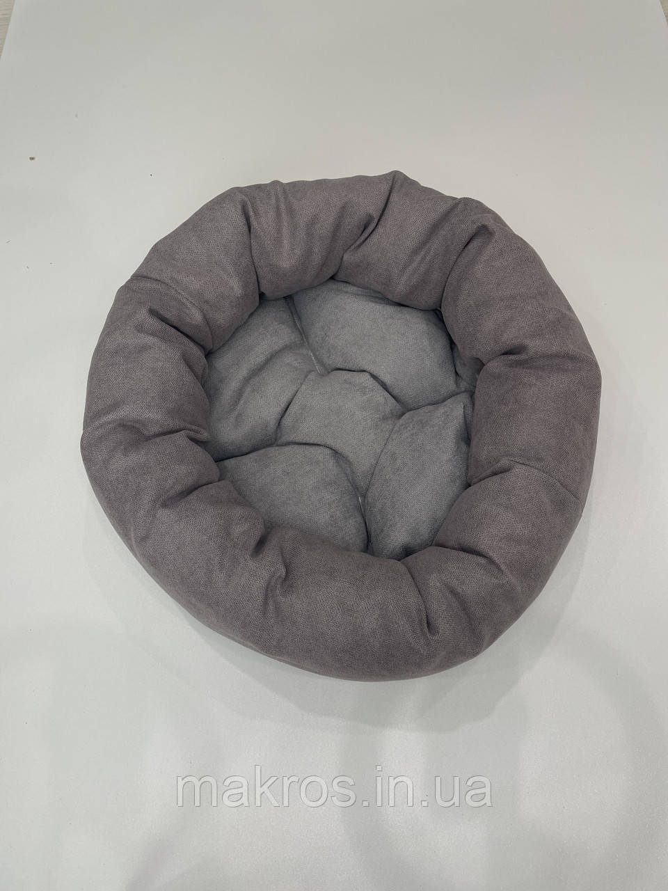 Лежак для котів і собак SKYPUFF 60 см Great Taupe + light Gray