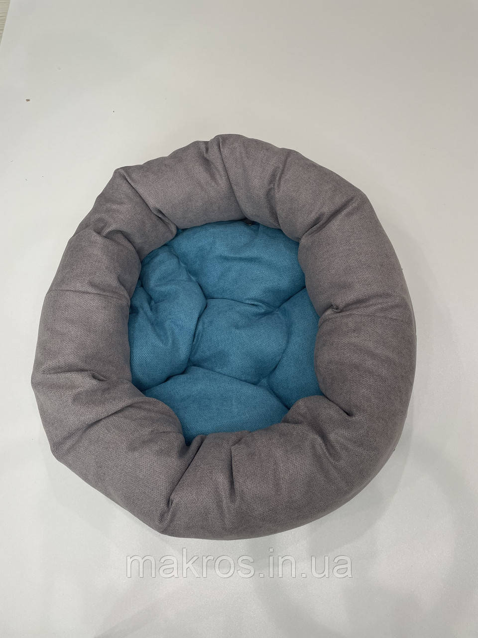 Лежак для котів і собак SKYPUFF 80 см Great Taupe + Teal