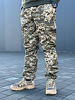 Тактичні військові штани фліс піксель зсу утеплені, Штани осінні камуфляжні пікселі для військових