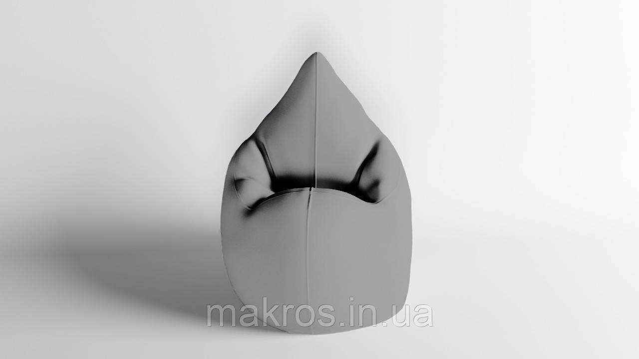 Крісло - мішок SkyPuff Краплинка 120х80 Оксфорд 600D.PU.WR 320 Сірий