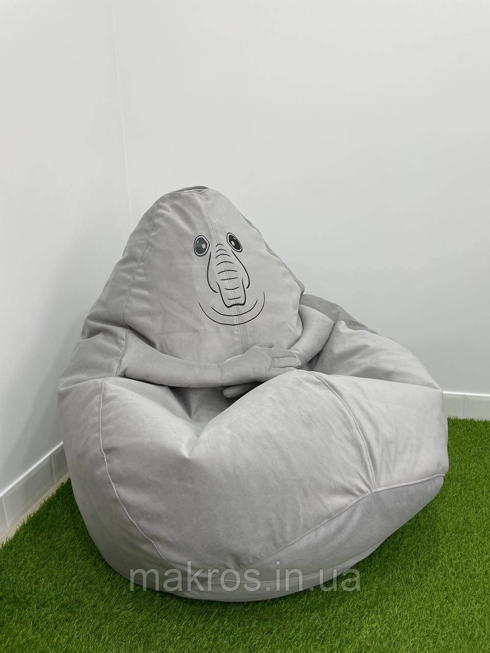 Крісло - мішок SkyPuff груша Ждун , L - 120х90 Florida Silver, фото 1
