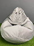 Крісло - мішок SkyPuff груша Ждун , L - 120х90 Florida Silver, фото 3