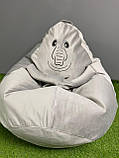 Крісло - мішок SkyPuff груша Ждун , L - 120х90 Florida Silver, фото 4