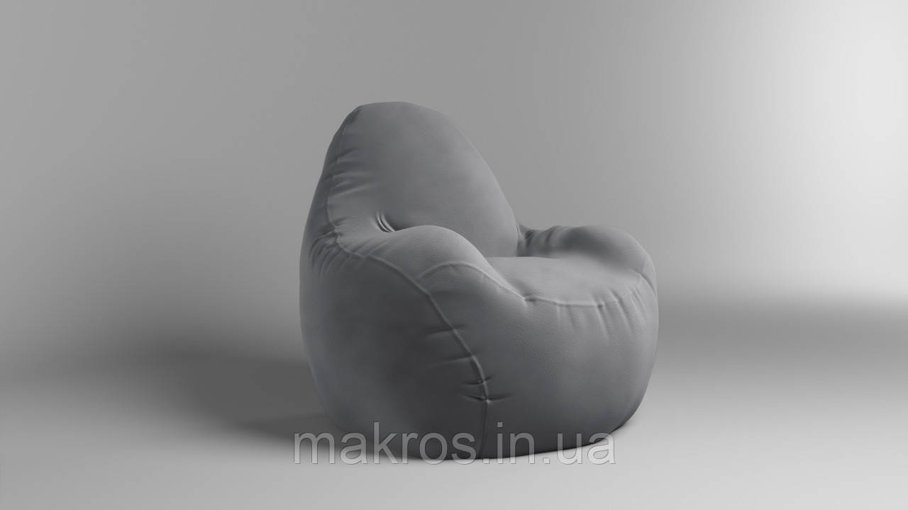 Крісло - мішок SkyPuff Relax 100 см Велюр Allure Light Gray