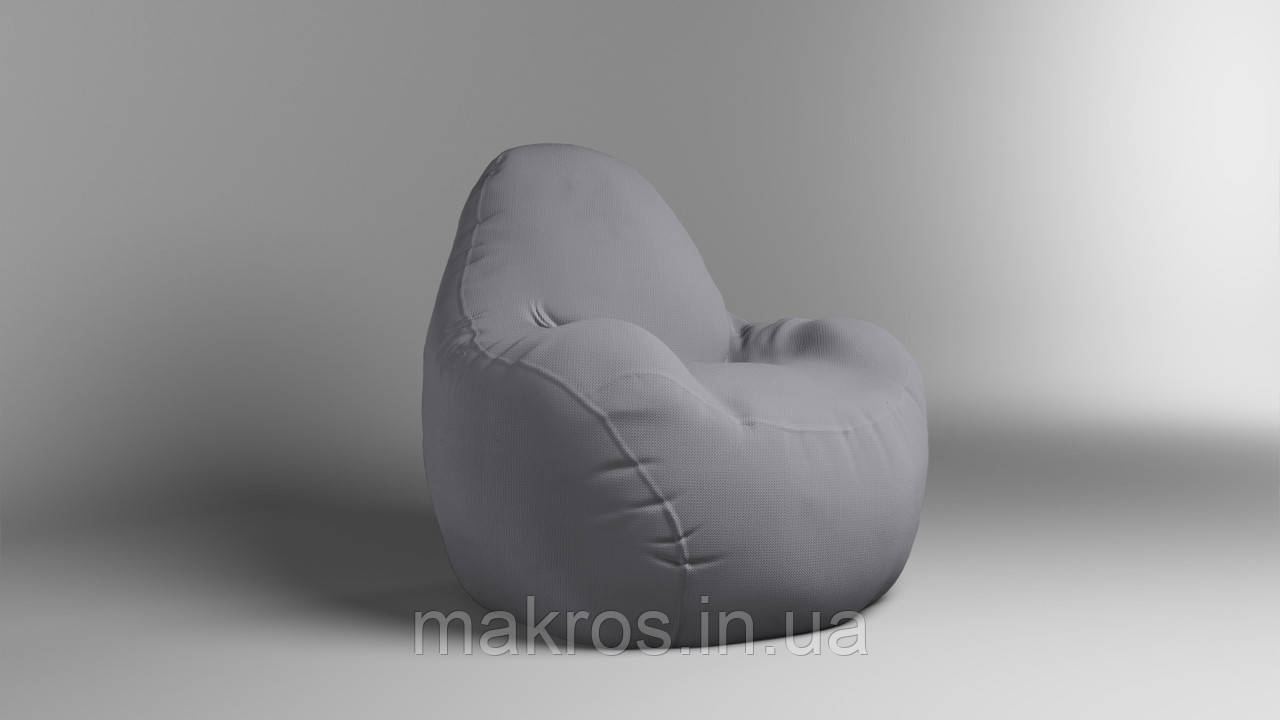 Крісло - мішок SkyPuff Relax 100 см Велюр Energy Blue Fog