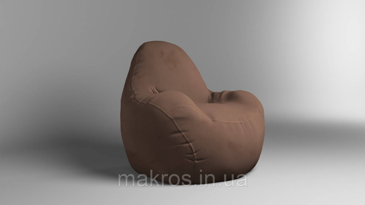 Крісло - мішок SkyPuff Relax 100 см Велюр Energy Cocoa