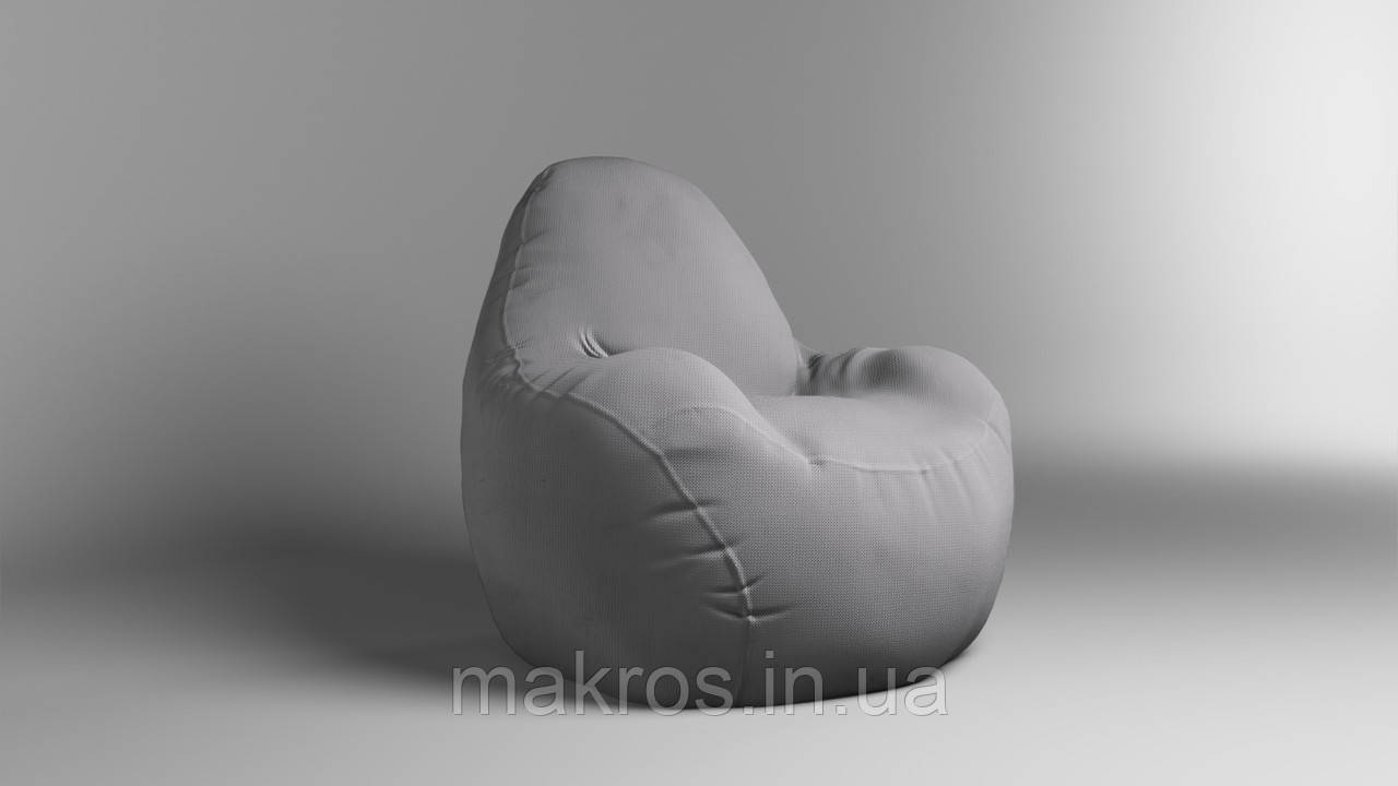 Крісло - мішок SkyPuff Relax 100 см Велюр Energy Light Gray, фото 1