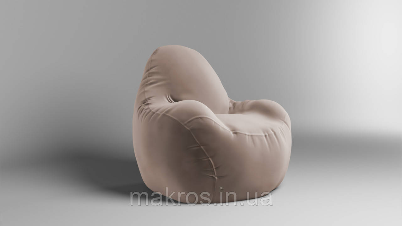 Крісло - мішок SkyPuff Relax 100 см Велюр Florida Beige