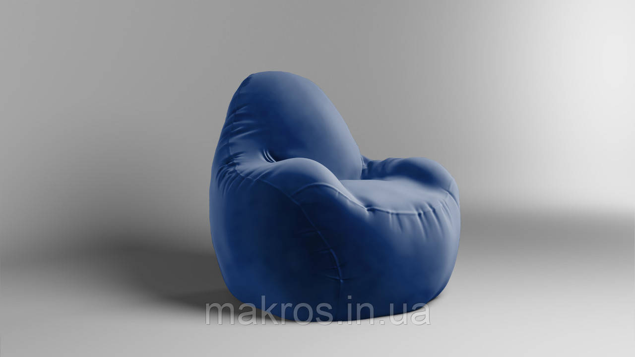 Крісло - мішок SkyPuff Relax 100 см Велюр Florida Dark Blue