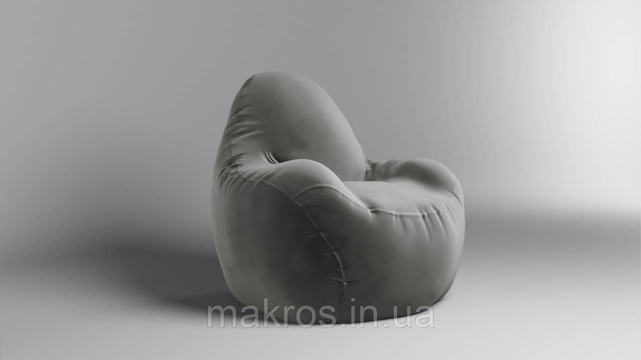 Крісло - мішок SkyPuff Relax 100 см Велюр Florida Gray