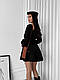 Жіноче ніжне базове святкове міні сукня із завищеною талією довгий рукав однотонне креп костюмка, фото 6