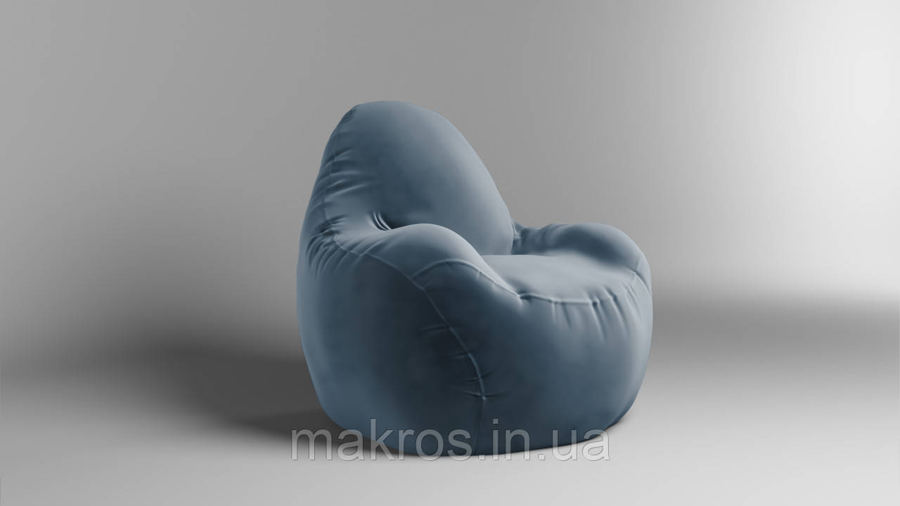 Крісло - мішок SkyPuff Relax 100 см Велюр Florida Ocean