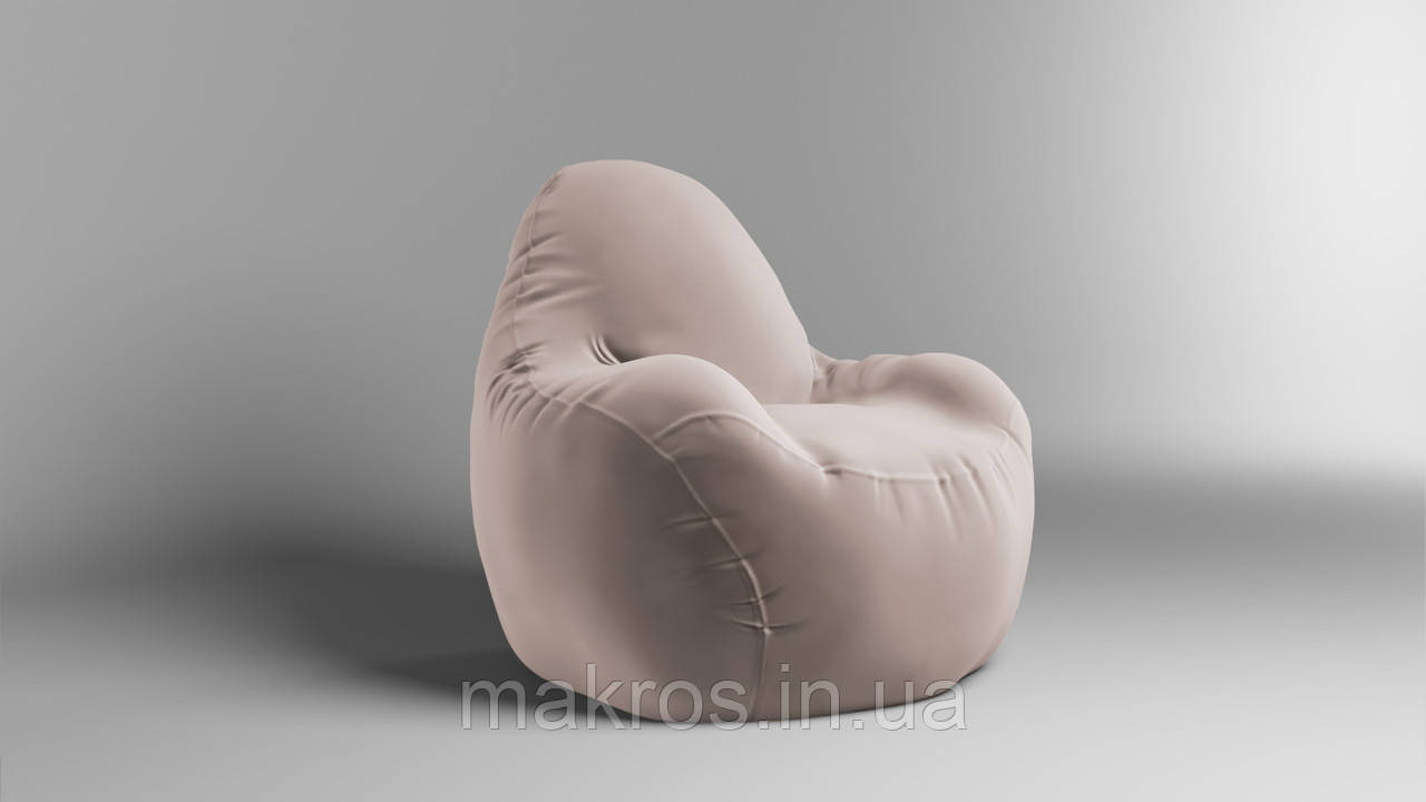 Крісло - мішок SkyPuff Relax 100 см Велюр Florida Rose, фото 1