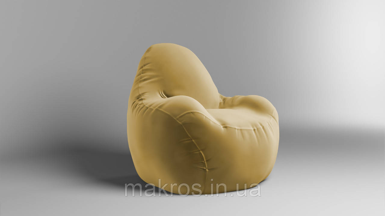 Крісло - мішок SkyPuff Relax 100 см Велюр Florida Yellow