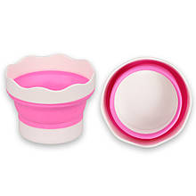 Складаний силіконовий стакан, рожевий, 9,5*7*7,5 см