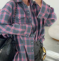Жіноча сорочка в клітинку осінь / весна багато кольорів