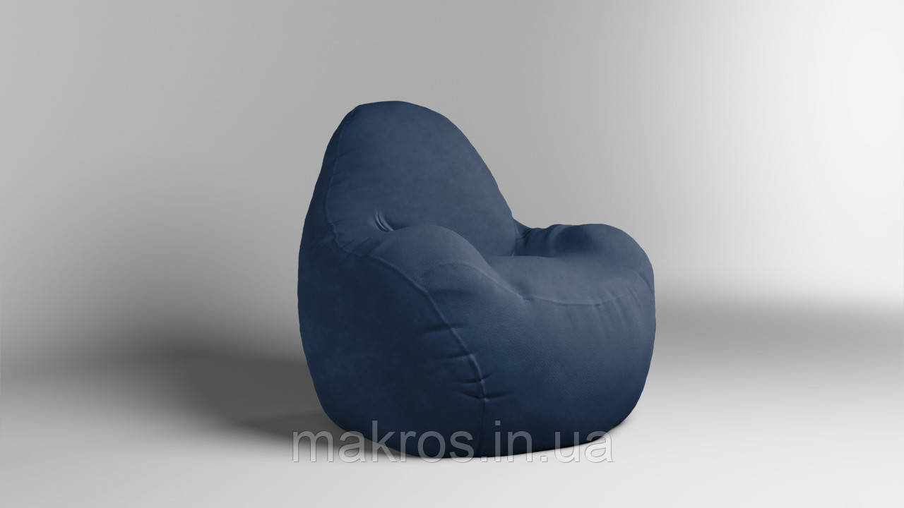 Крісло - мішок SkyPuff Relax 100 см Велюр GREAT Denim