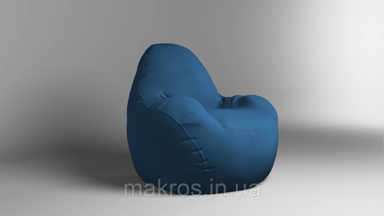 Крісло - мішок SkyPuff Relax 100 см Велюр Victory Ocean