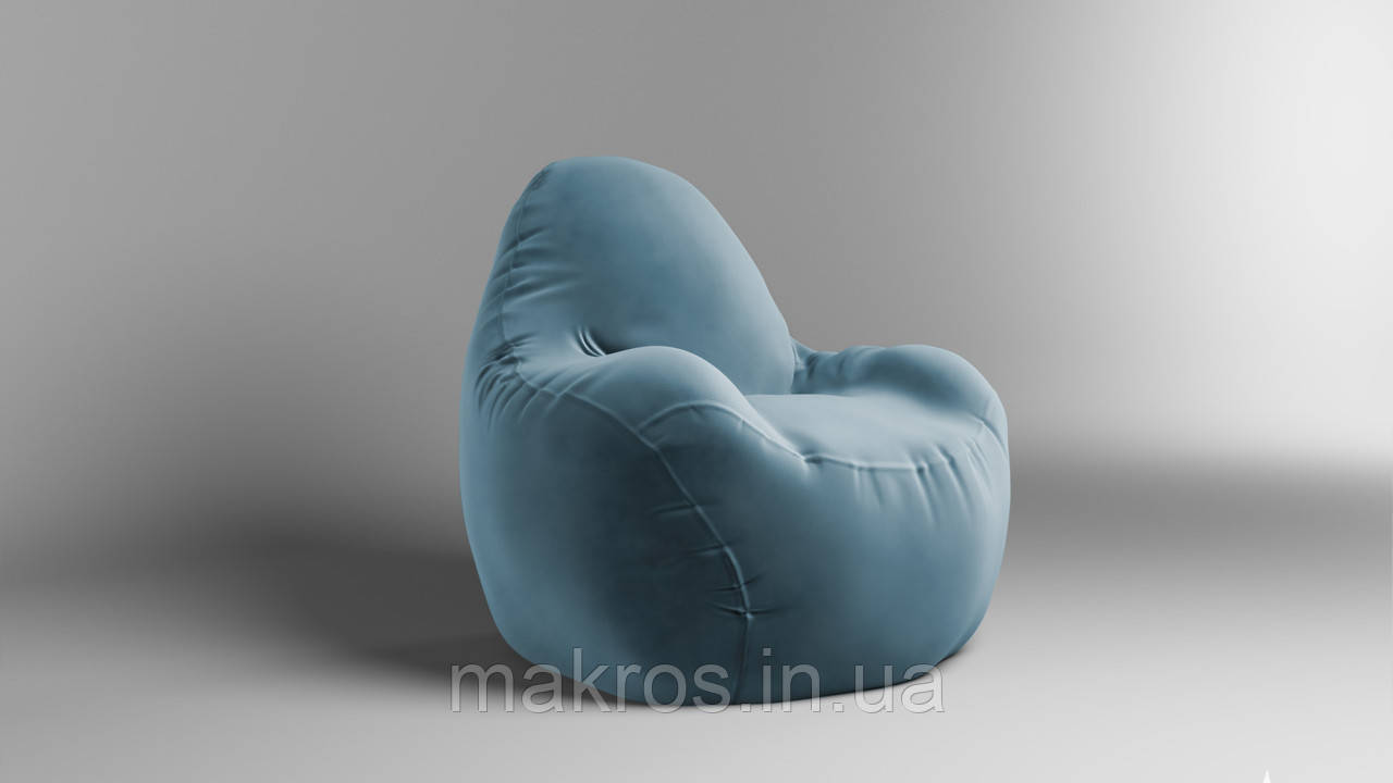 Крісло - мішок SkyPuff Relax 100 см Велюр Virginia Aqua