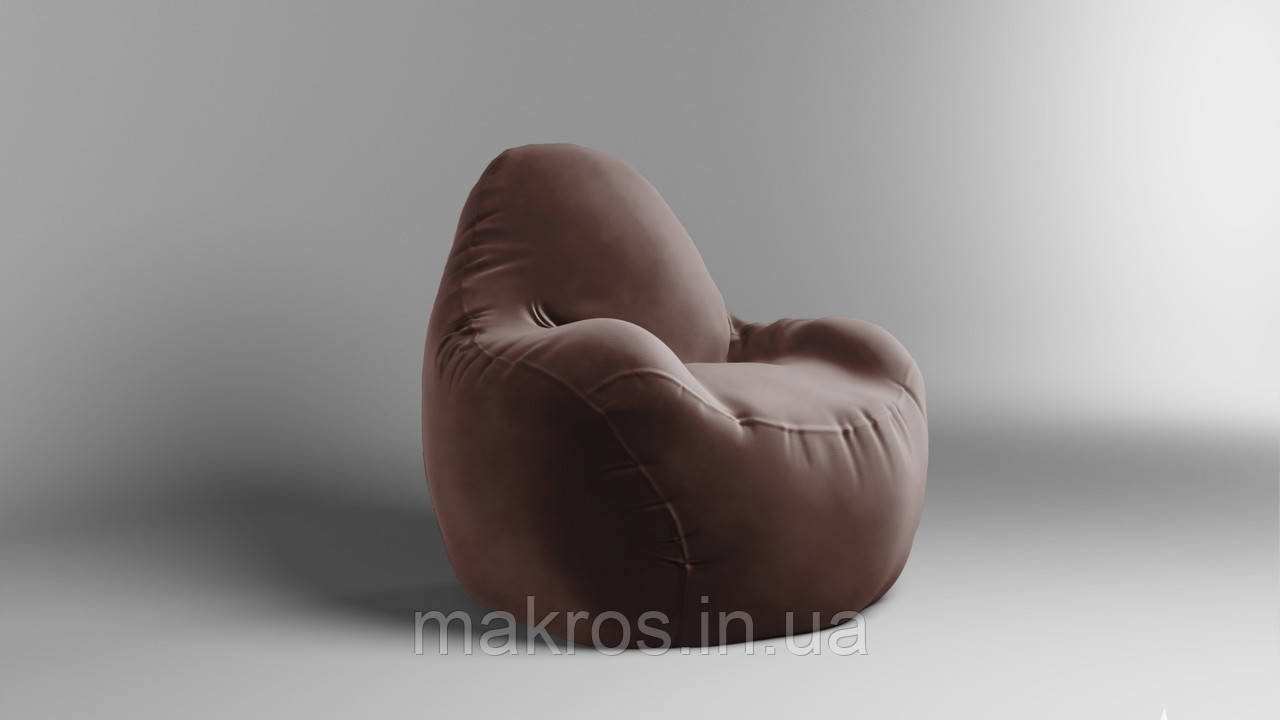 Крісло - мішок SkyPuff Relax 100 см Велюр Virginia Brown