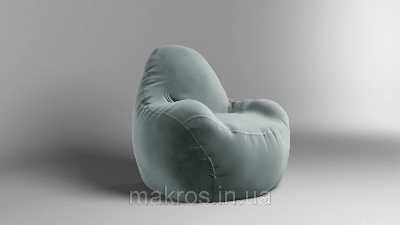 Крісло - мішок SkyPuff Relax 100 см Велюр Virginia Gray