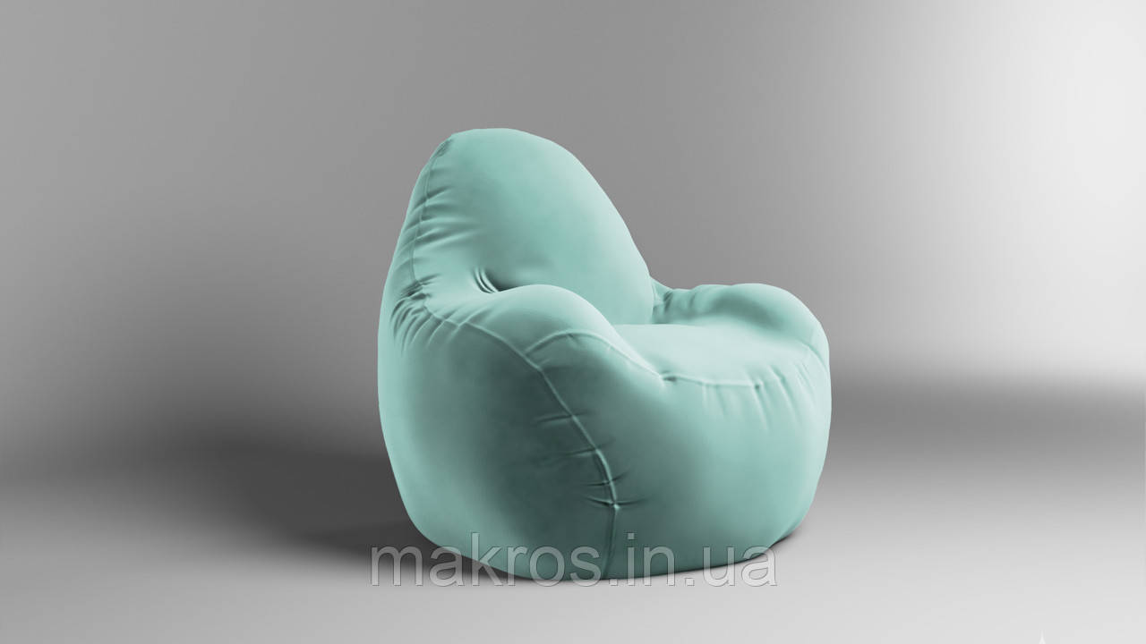 Крісло - мішок SkyPuff Relax 100 см Велюр Virginia Light Teal