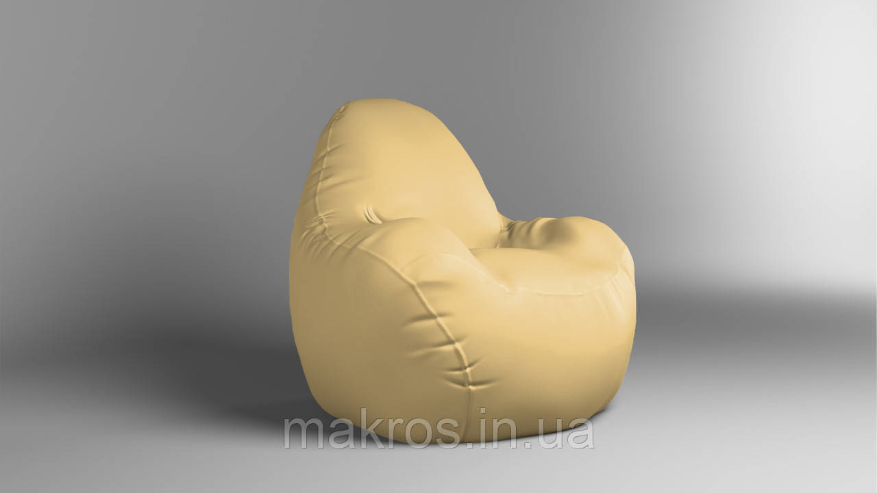 Крісло - мішок SkyPuff Relax 100 см Екошкіра Zeus Delux Camel